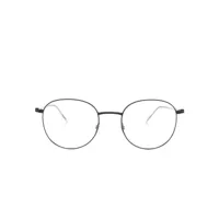 boss lunettes de vue rondes à logo gravé - noir