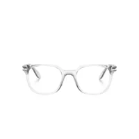 persol lunettes de vue à monture rectangulaire transparente - gris