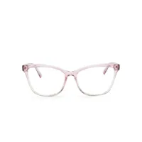 love moschino lunettes de vue à monture papillon - rose