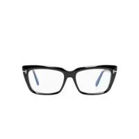 tom ford eyewear lunettes de vue à monture rectangulaire - noir
