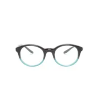 giorgio armani lunettes de vue à monture ronde bicolore - noir