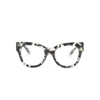 giorgio armani lunettes de vue à monture papillon - noir