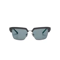 dolce & gabbana eyewear lunettes de soleil à plaque logo - noir
