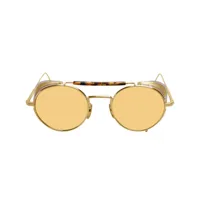 thom browne eyewear lunettes de soleil rondes 20th anniversary edition - or