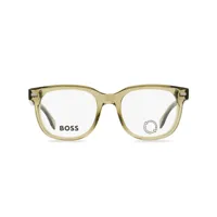 boss lunettes de vue à monture carrée transparente - marron