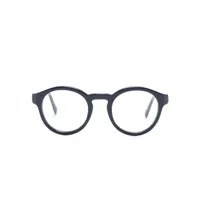 moncler eyewear lunettes de vue rondes à plaque logo - bleu