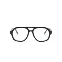 moncler eyewear lunettes de vue à monture pilote - noir