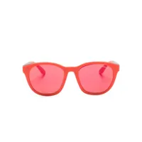 emporio armani lunettes de soleil carrées à design réversible - rouge