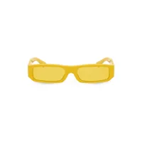 dolce & gabbana kids lunettes de soleil mini me à monture rectangulaire - jaune