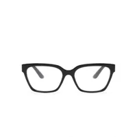 dolce & gabbana eyewear lunettes de vue carrées à plaque logo - noir
