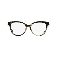 moncler eyewear lunettes de vue pantos à effet écaille de tortue - marron