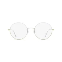 moncler eyewear lunettes de vue à monture ronde métallique - argent