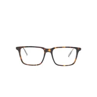 lacoste lunettes de vue carrées à effet écailles de tortue - marron
