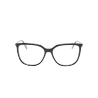 lacoste lunettes de vue carrées à effet marbré - noir