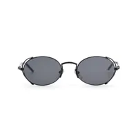 jean paul gaultier lunettes de soleil the black 55-3175 à monture ronde - noir