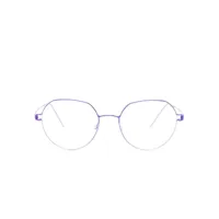 lindberg lunettes de vue evan 77 à monture ronde - bleu