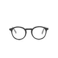 moncler eyewear lunettes de vue rondes à plaque logo - noir