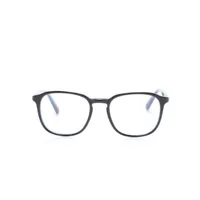 moncler eyewear lunettes de vue carrées à logo imprimé - bleu