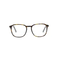 moncler eyewear lunettes de vue carrées à logo imprimé - marron