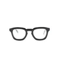 moncler eyewear lunettes de vue carrées ml5195 01a à plaque logo - noir