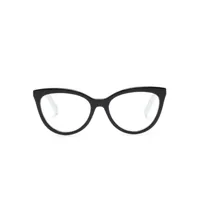 moncler eyewear lunettes de vue ml5208 001 à monture papillon - noir
