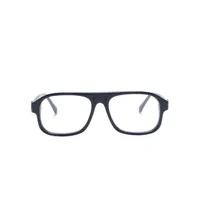 moncler eyewear lunettes de vue ml5198 001 à monture carrée - bleu