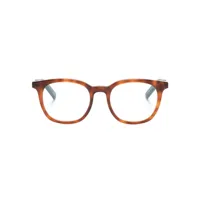moncler eyewear lunettes de vue bicolores à monture carrée - marron