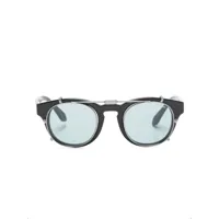 giorgio armani lunettes de soleil à monture pantos - noir
