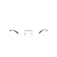 chopard eyewear lunettes de vue rectangulaires à logo gravé - or