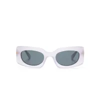 marc jacobs eyewear lunettes de soleil rectangulaires à logo gravé - violet