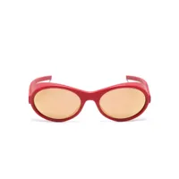 givenchy eyewear lunettes de soleil g ride à monture ovale - rouge