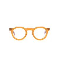 lesca lunettes de vue à monture rondes - jaune