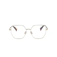 kenzo lunettes de vue carrées à logo gravé - or