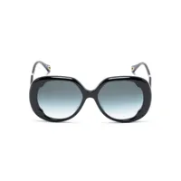 chloé eyewear lunettes de vue oversize à logo - noir