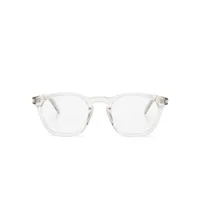saint laurent eyewear lunettes de vue à monture carrée transparente - blanc