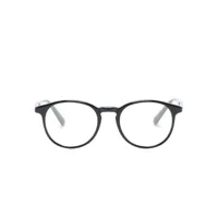 moncler eyewear lunettes de vue rondes à logo imprimé - noir