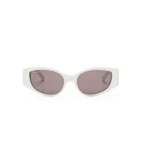 balenciaga eyewear lunettes de soleil à logo imprimé - blanc
