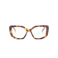 prada eyewear lunettes de vue à monture carrée - marron