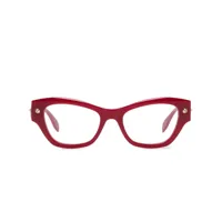 alexander mcqueen eyewear lunettes de vue à détails de clous - rouge