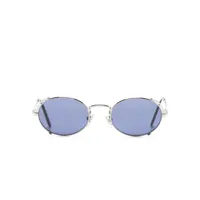 jean paul gaultier lunettes de soleil the silver 55-3175 à monture ronde - argent