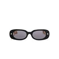 nanushka lunettes de soleil chic à monture ovale - noir