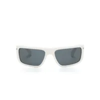 off-white lunettes de soleil rectangulaires à logo - blanc