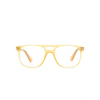 persol lunettes de vue à monture translucide - jaune