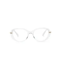 swarovski lunettes de vue à monture ornée de cristal - tons neutres