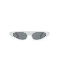 dolce & gabbana eyewear lunettes de soleil ovales re-edition dna - blanc