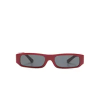 dolce & gabbana kids lunettes de vue rectangulaires à plaque logo - rouge