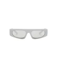 dolce & gabbana kids lunettes de vue rectangulaires à plaque logo - argent
