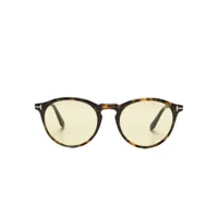 tom ford eyewear arele tortoiseshell pantos-frame sunglasses - marron