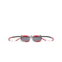 hugo lunettes de soleil à monture rectangulaire - rouge