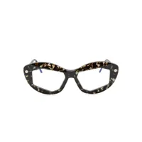 kuboraum lunettes de vue p16 à monture papillon - marron